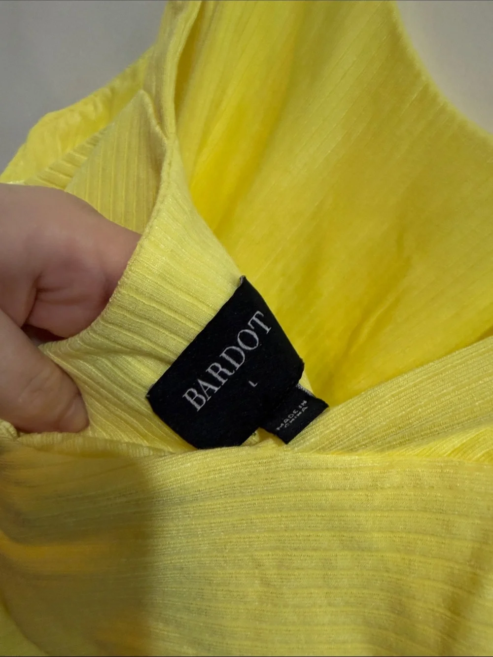 Yellow Ribbed One-Piece Leotard - Picture 2 of 3